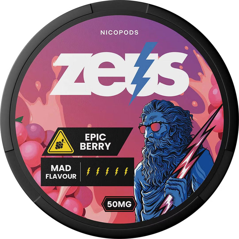 Zeus Epic Berry 50 mg — dåse med nikotinposer