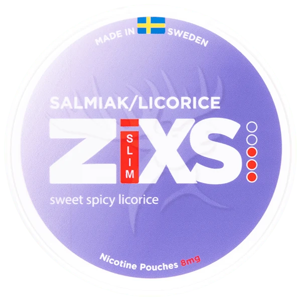 Zixs Salmiak/Licorice Slim 6mg - The Snus Outlet
