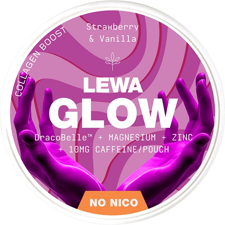 LEWA GLOW Strawberry & Vanilla No Nico - SHORT DATE DEAL - The Snus Outlet