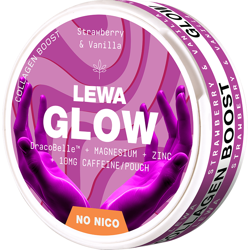 LEWA GLOW Strawberry & Vanilla No Nico - SHORT DATE DEAL - The Snus Outlet