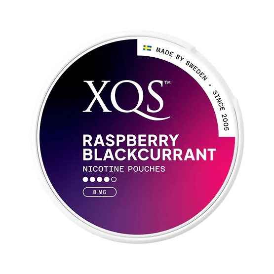XQS Raspberry Blackcurrant Strong 8mg - Snusify