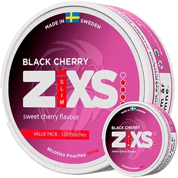 ZIXS Black Cherry 8mg JUMBO CAN - The Snus Outlet